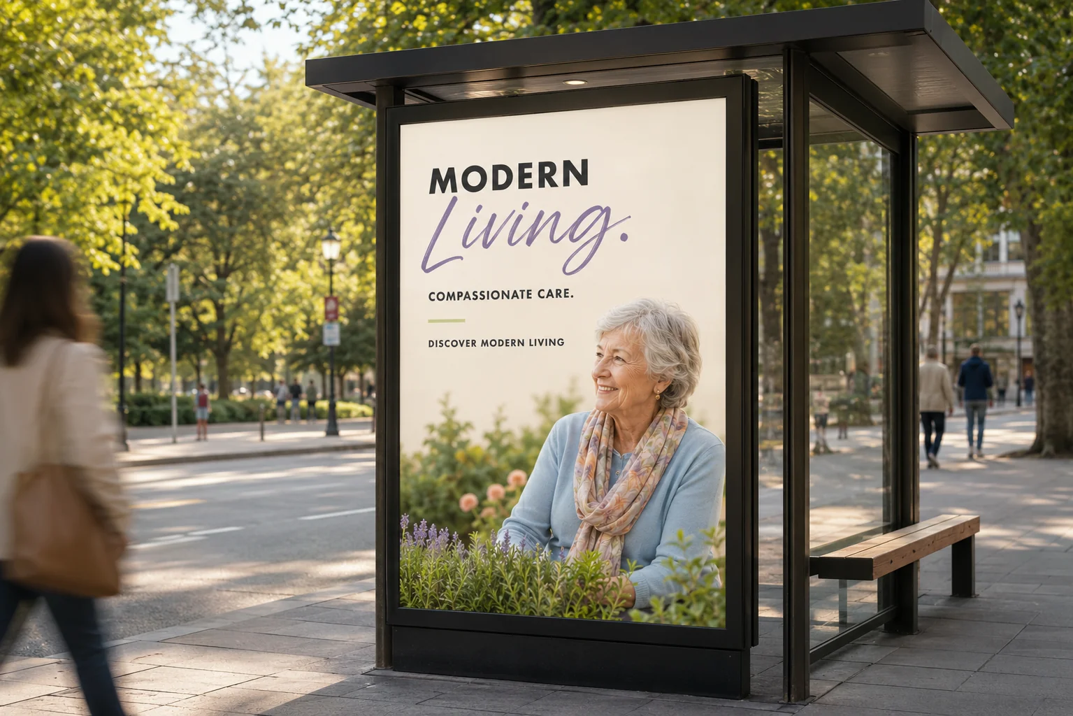 Modern Living Aged Care Billboard — Brand and Marketing project by Webfx2 Digital