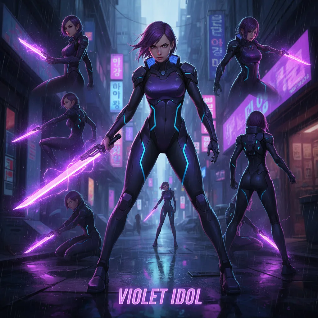 Violet Idol — audio jingle cover artwork by Webfx2 Digital